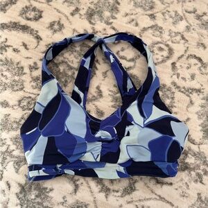 Aerie Blue Patterned Sports Bra